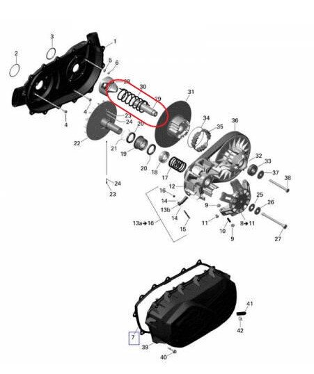 ВАЛ ВЕДОМОГО ВАРИАТОРА BRP CAN-AM