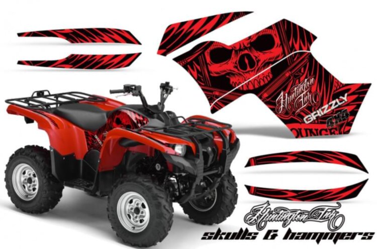 Графика для Yamaha Grizzly 550/700 (Skulls and Hammers)