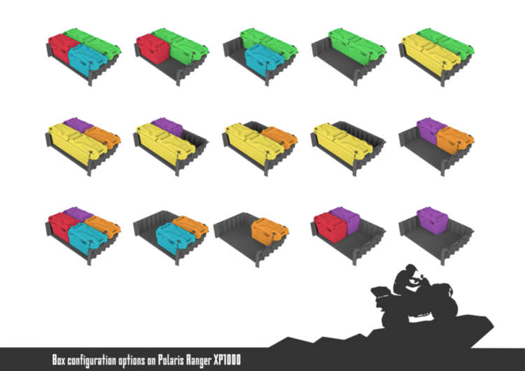 Кофр задний для Polaris Ranger XP 1000 Small